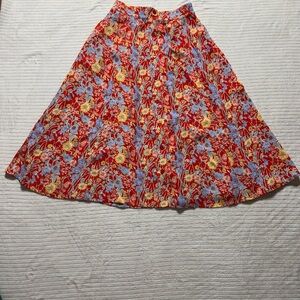 Comptoir Des Cotonniers Vibrant Floral A-Line Skirt